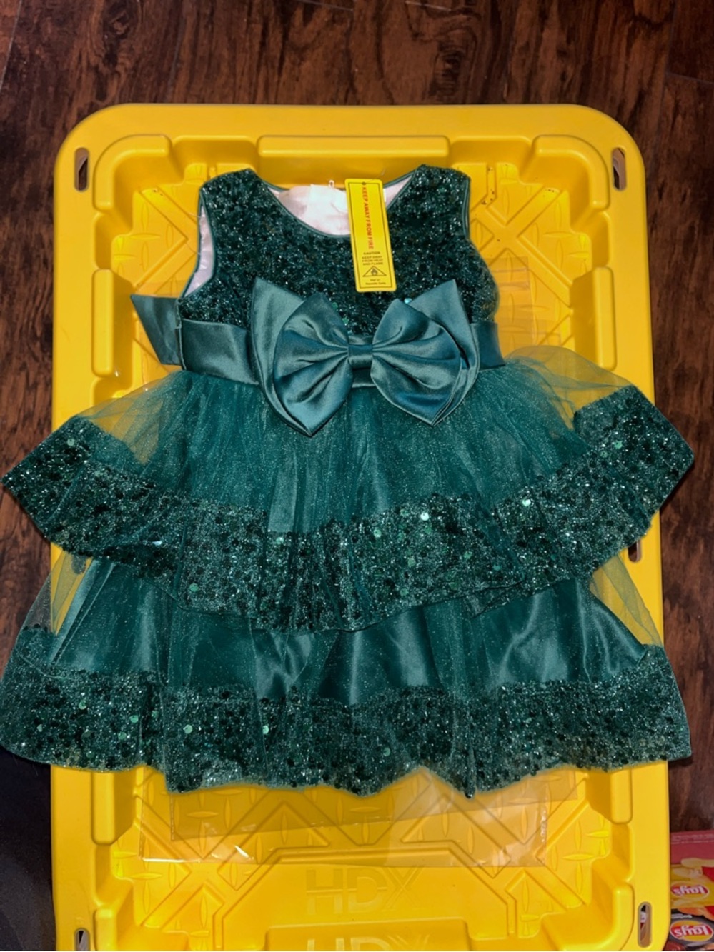 Amazon Emerald Green Sequin Tulle Bow Girls Formal Dress